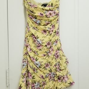 Strapless mini dress